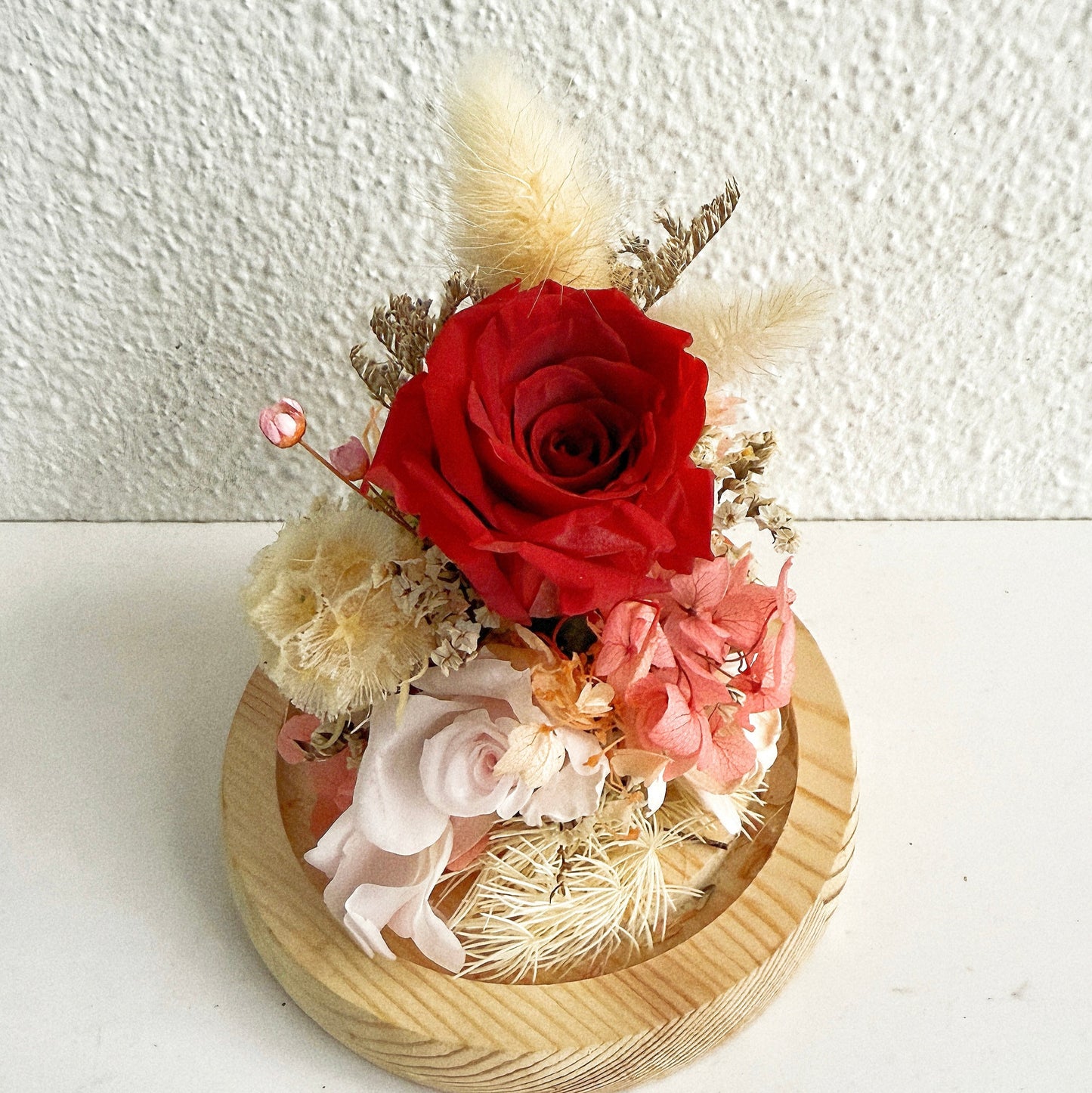 Everlasting Roses in Glass Dome - Blessed Blooms