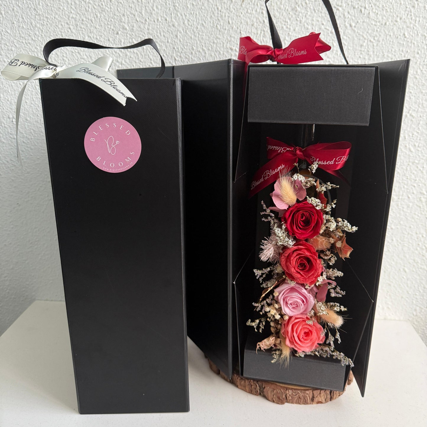 Preserved Roses in Wine Bottle